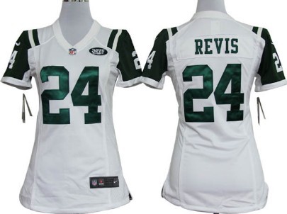 Womens Team Nike Jerseys New York Jets 24 Darrelle Revis White Game